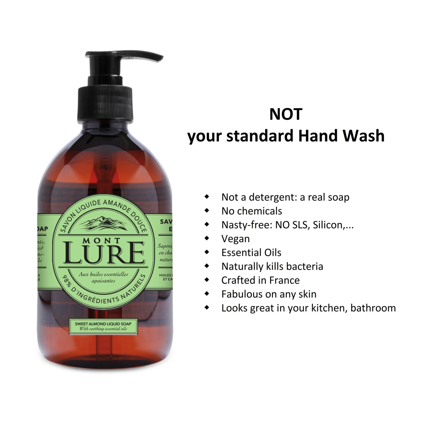 2 x Authentic Liquid Soap Hand Wash with Essential Oils Antibacterial