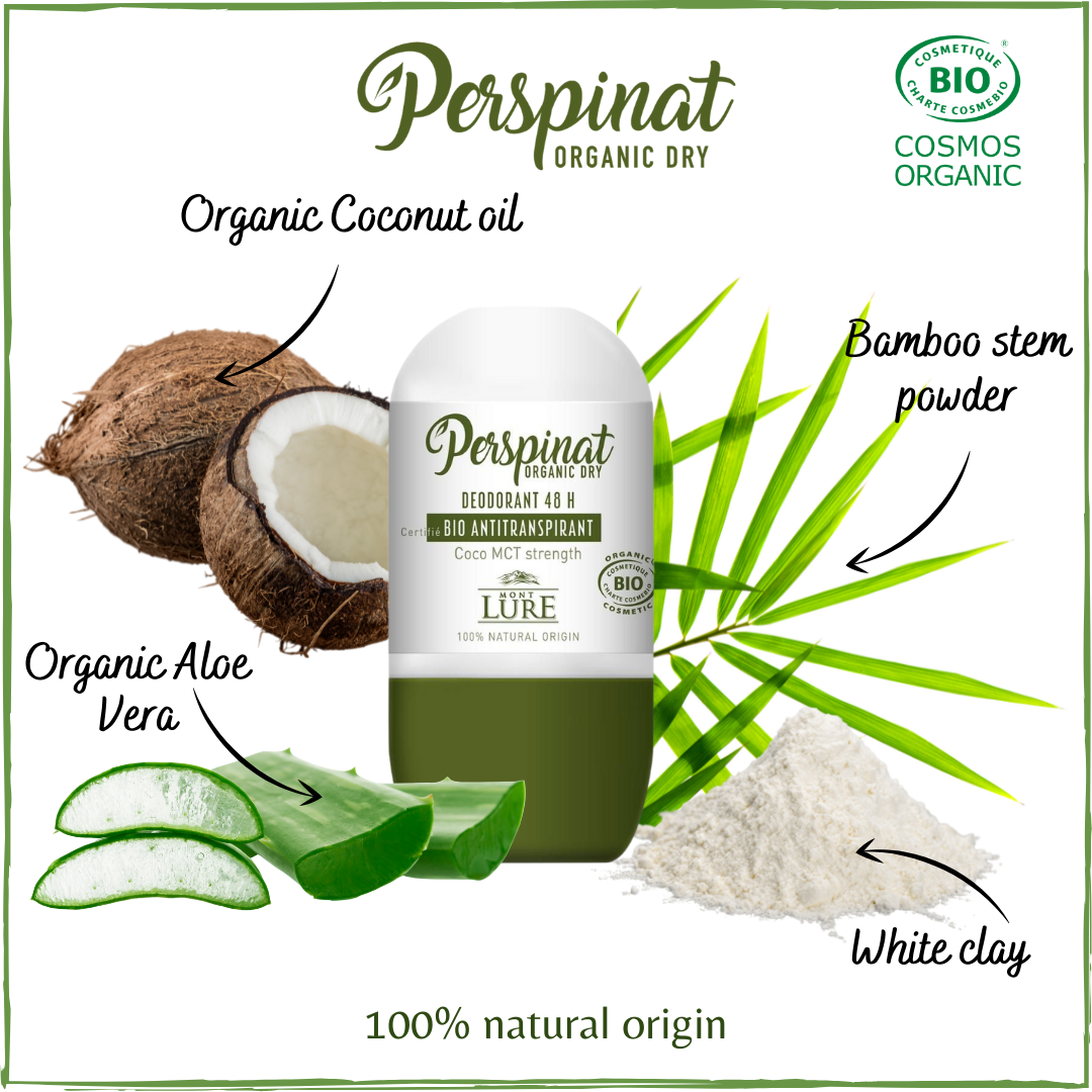 Perspinat Organic ingredients for 48h Antiperspirant Roll-On Deodorant